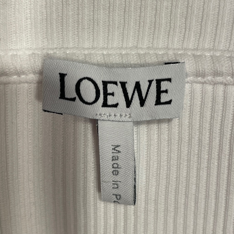 ロエベ LOEWE アナグラム刺繍ロングスリーブTシャツ H526Y22XAY ホワイト コットン メンズ 長袖Ｔシャツ
