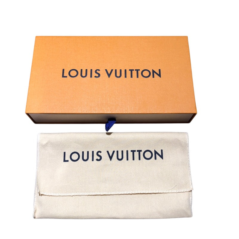 ルイ・ヴィトン LOUIS VUITTON ジッピー・ウォレット M13214 ブルー モノグラムデニム ユニセックス 長財布