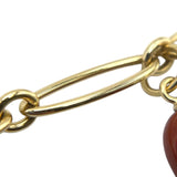 ティファニー TIFFANY＆CO 5モチーフ オープンハート ブレスレット K18YG/翡翠/ラピスラズリ/クリスタル/レッドジャスパー ジュエリー
