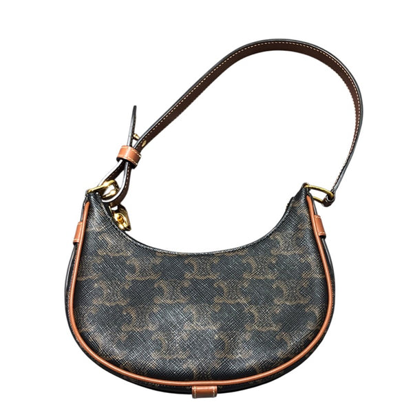 セリーヌ CELINE アヴァ ミニ タン トリオンフキャンバス/カーフスキン レディース ハンドバッグ