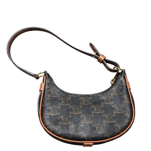 セリーヌ CELINE アヴァ ミニ タン トリオンフキャンバス/カーフスキン レディース ハンドバッグ