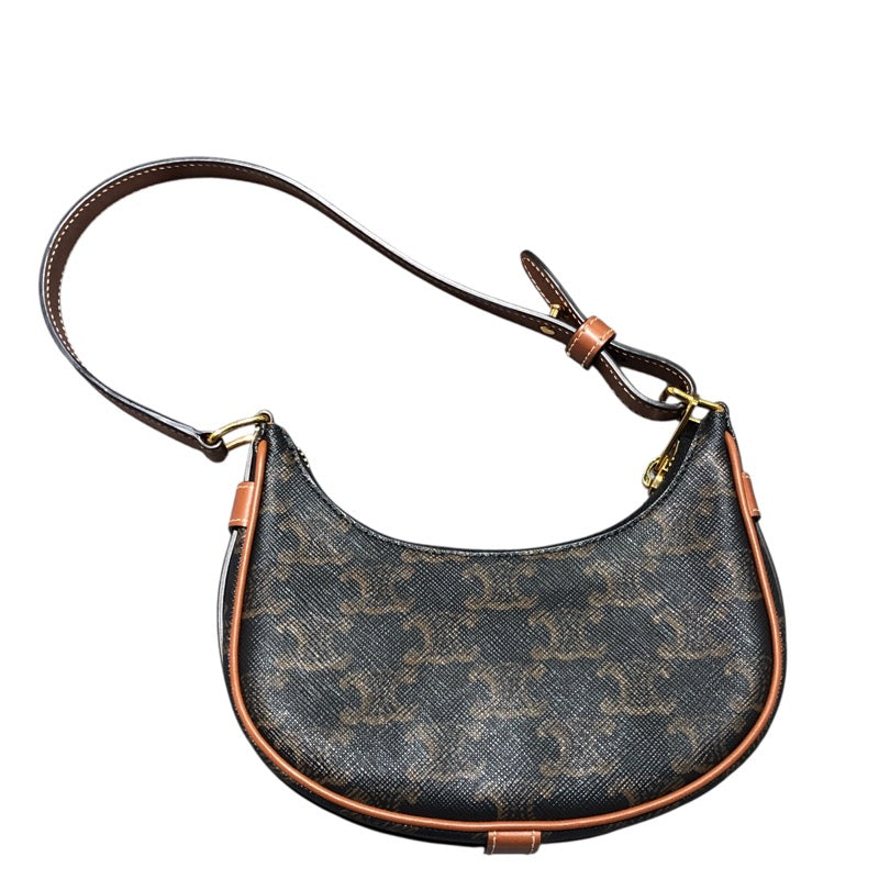 セリーヌ CELINE アヴァ ミニ タン トリオンフキャンバス/カーフスキン レディース ハンドバッグ