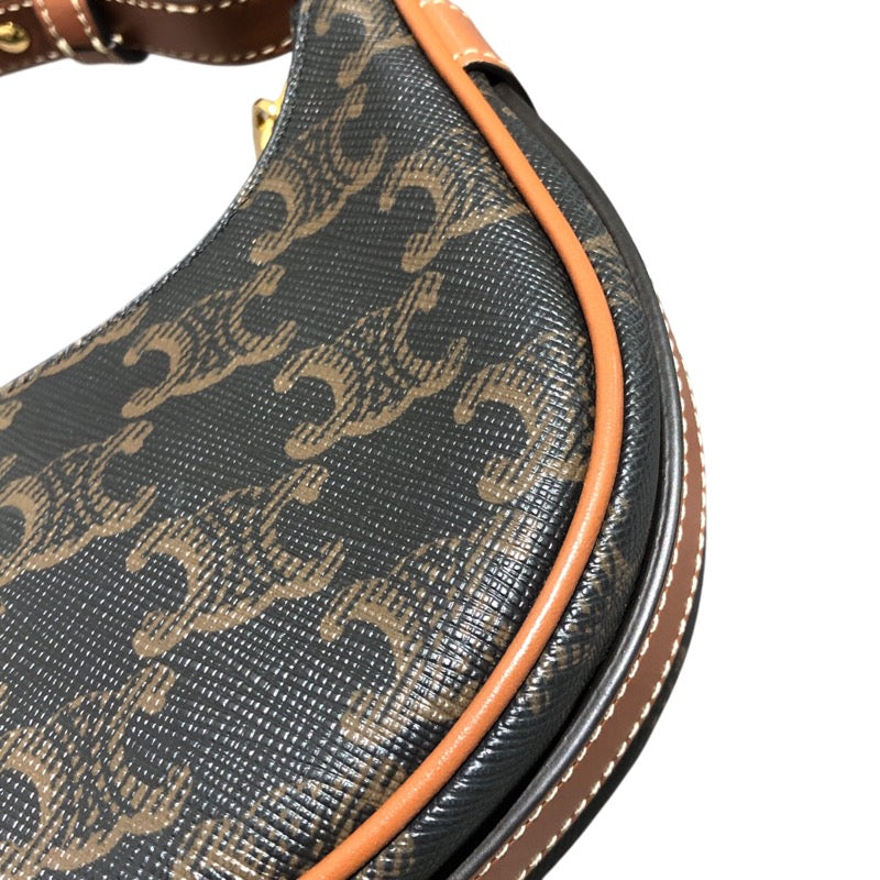 セリーヌ CELINE アヴァ ミニ タン トリオンフキャンバス/カーフスキン レディース ハンドバッグ