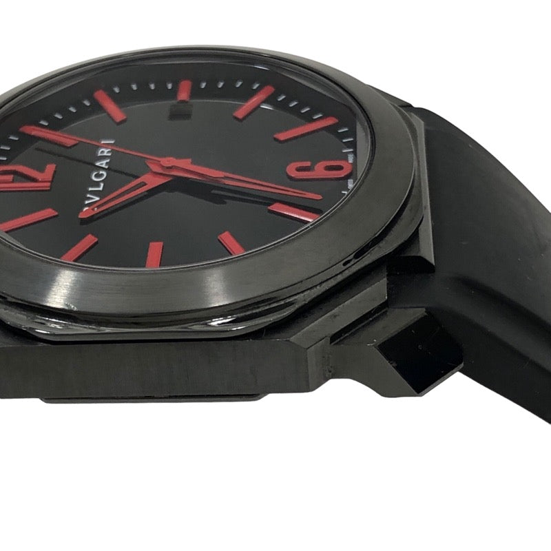 ブルガリ BVLGARI オクト ウルトラネロ BGO41S(BGO41C9BSVD) SS(DLC加工)/ラバーストラップ 自動巻き メンズ 腕時計