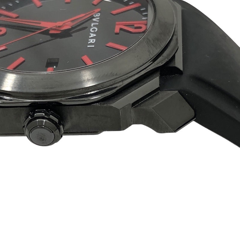 ブルガリ BVLGARI オクト ウルトラネロ BGO41S(BGO41C9BSVD) SS(DLC加工)/ラバーストラップ 自動巻き メンズ 腕時計