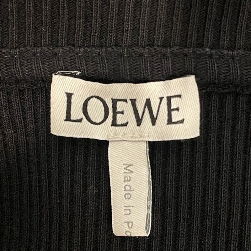 ロエベ LOEWE アナグラム刺繍ロングスリーブTシャツ H526Y22XAY ブラック コットン メンズ 長袖Ｔシャツ