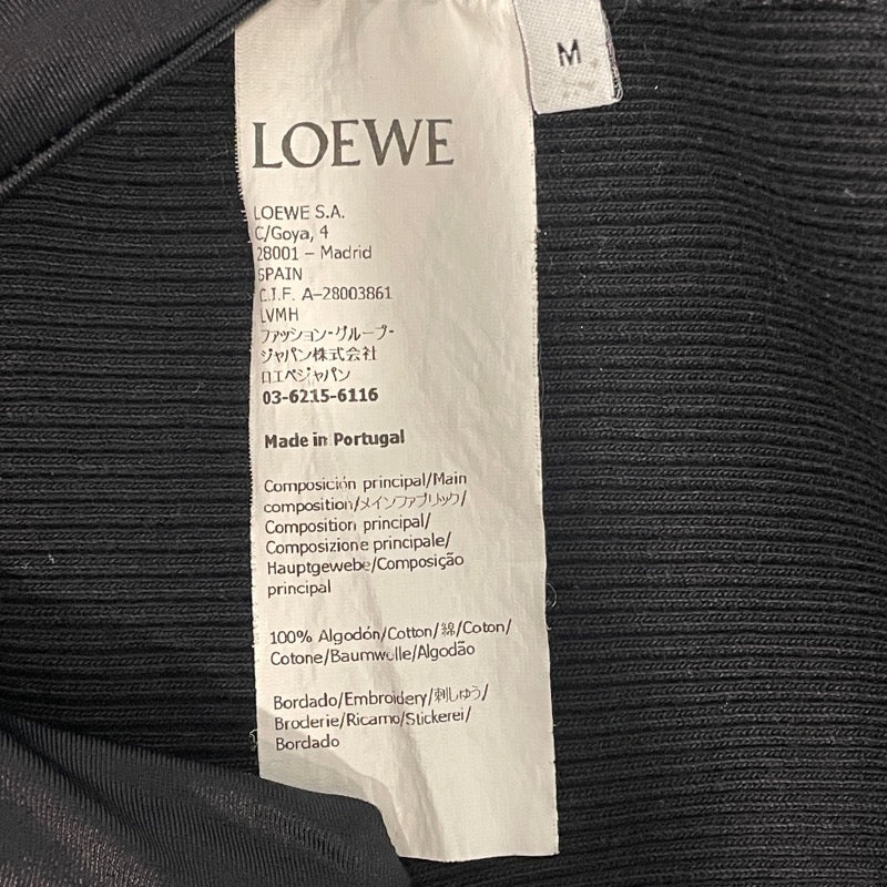 ロエベ LOEWE アナグラム刺繍ロングスリーブTシャツ H526Y22XAY ブラック コットン メンズ 長袖Ｔシャツ