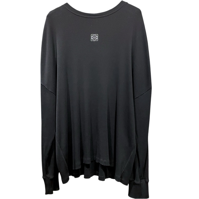 ロエベ LOEWE アナグラム刺繍ロングスリーブTシャツ H526Y22XAY ブラック コットン メンズ 長袖Ｔシャツ