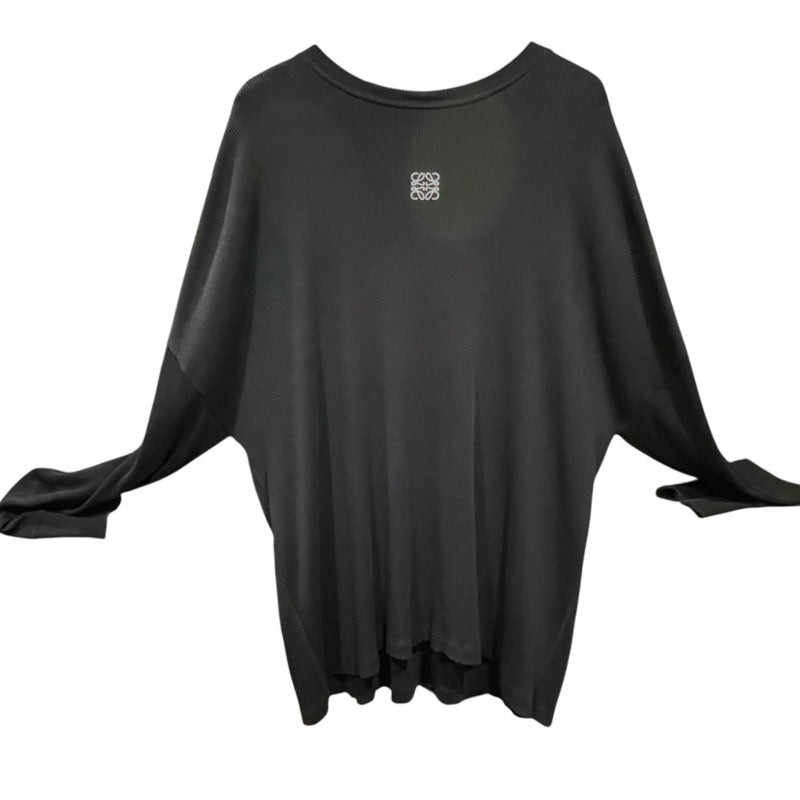 ロエベ LOEWE アナグラム刺繍ロングスリーブTシャツ H526Y22XAY ブラック コットン メンズ 長袖Ｔシャツ