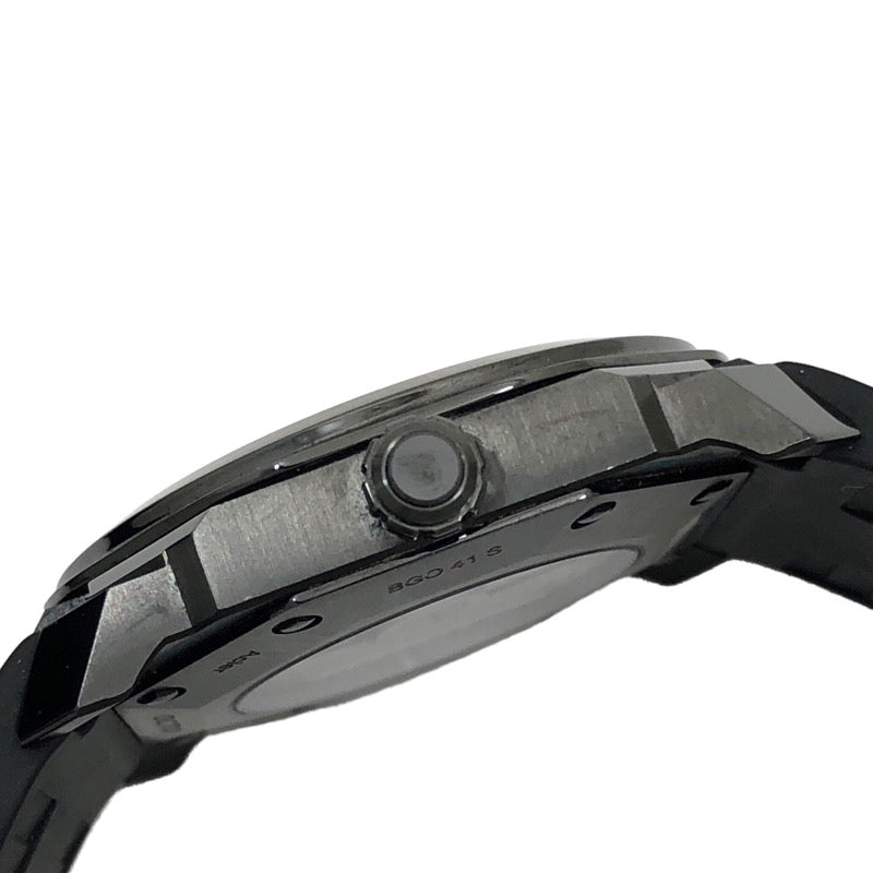 ブルガリ BVLGARI オクト ウルトラネロ BGO41S(BGO41C9BSVD) SS(DLC加工)/ラバーストラップ 自動巻き メンズ 腕時計