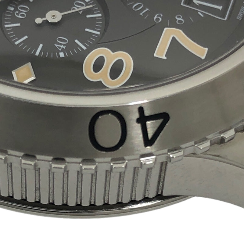 ブレゲ Breguet タイプXXI 3817ST/X2/3ZU グレー文字盤 SS/レザーストラップ メンズ 腕時計