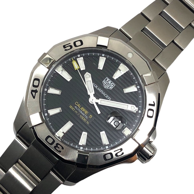 タグ・ホイヤー TAG HEUER アクアレーサー 300Ⅿ キャリバー5 WAY2010.BA0927 ブラック SS 自動巻き メンズ 腕時計