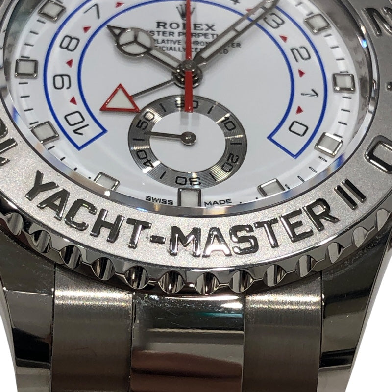 ロレックス ROLEX ヨットマスター2 116689 ホワイト K18WG メンズ 腕時計