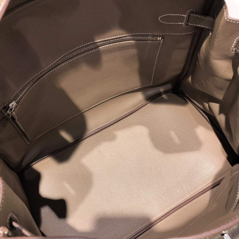 エルメス HERMES バーキン35 Y刻印 エトゥープ/SV金具 トリヨンクレマンス ユニセックス ハンドバッグ