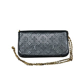 ルイ・ヴィトン LOUIS VUITTON ポシェット・フェリシー M64064 ブラック ゴールド金具 モノグラム・アンプラント レザー レディース ショルダーバッグ