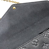 ルイ・ヴィトン LOUIS VUITTON ポシェット・フェリシー M64064 ブラック ゴールド金具 モノグラム・アンプラント レザー レディース ショルダーバッグ