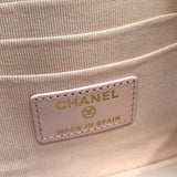 シャネル CHANEL マトラッセミニポーチ ピンク/ラインストーン ソフトキャビア レディース ポーチ