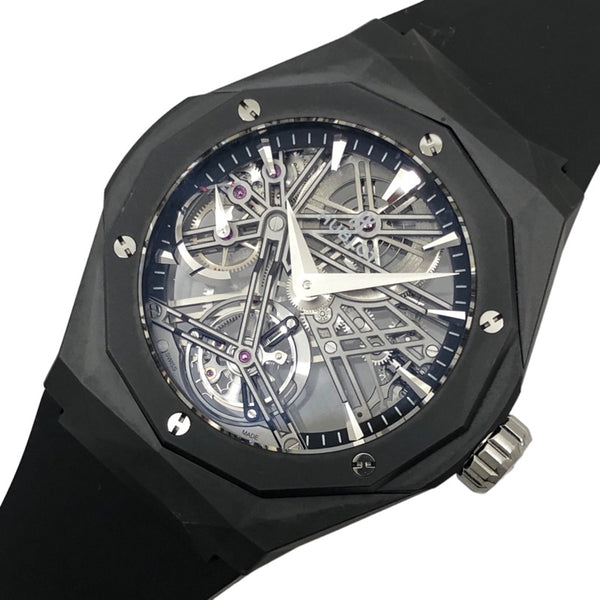 ウブロ HUBLOT クラシックフュージョン トゥールビヨン オーリンスキー ブラックマジック 505.CI.1170.RX.ORL19 シルバースケルトン  セラミック 手巻き メンズ 腕時計