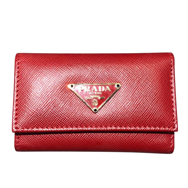 プラダ PRADA 6連キーケース 1M0222 レッド サフィアーノレザー レディース キーケース