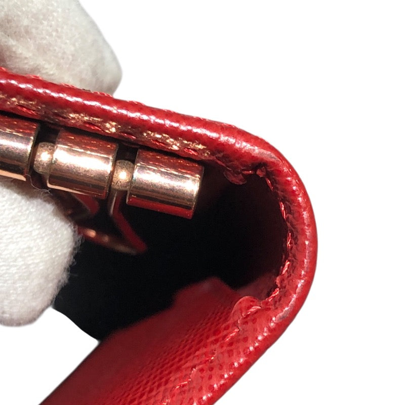 プラダ PRADA 6連キーケース 1M0222 レッド サフィアーノレザー レディース キーケース