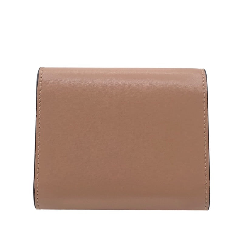 ジミーチュウ JIMMY CHOO マリンダ三つ折り財布 ピンクベージュ/GD カーフレザー レディース 三つ折り財布