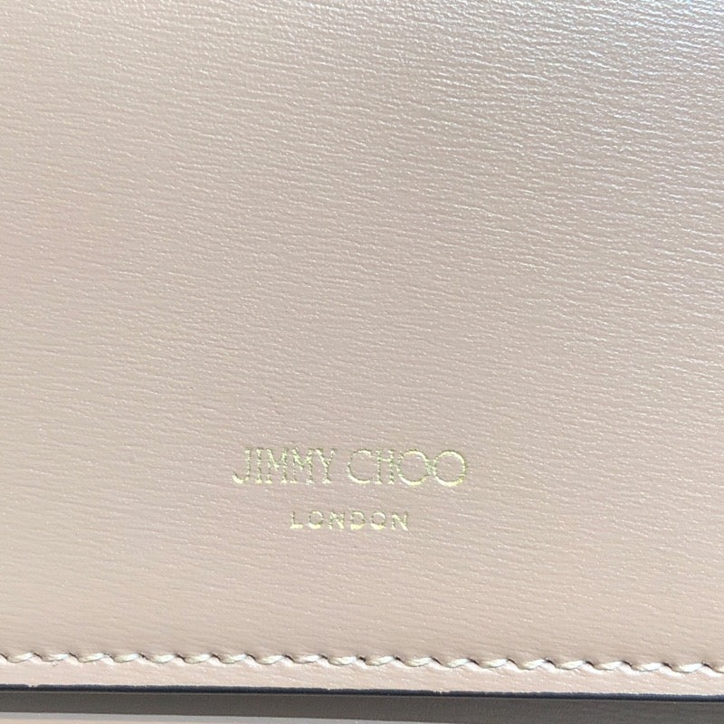 ジミーチュウ JIMMY CHOO マリンダ三つ折り財布 ピンクベージュ/GD カーフレザー レディース 三つ折り財布