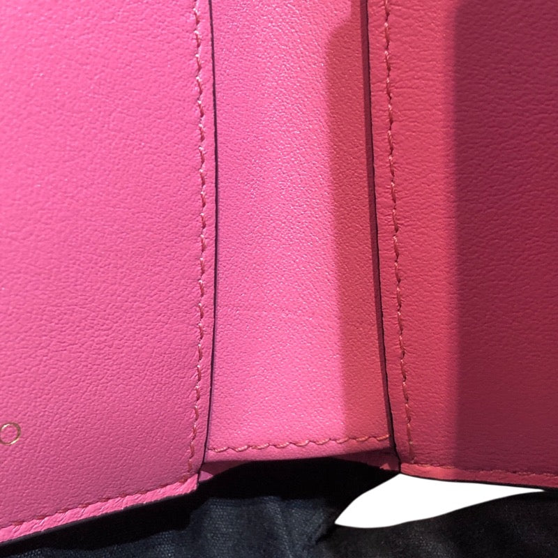 ジミーチュウ JIMMY CHOO マリンダ三つ折り財布 ピンクベージュ/GD カーフレザー レディース 三つ折り財布