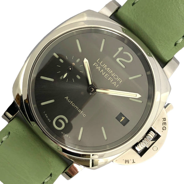 パネライ PANERAI ルミノール ドゥエ 3デイズ オートマティック PAM00755 グレー SS/革ベルト 自動巻き レディース 腕時計