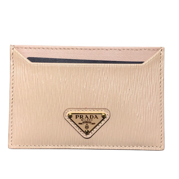 プラダ PRADA カードケース ベージュ レザー レディース カードケース