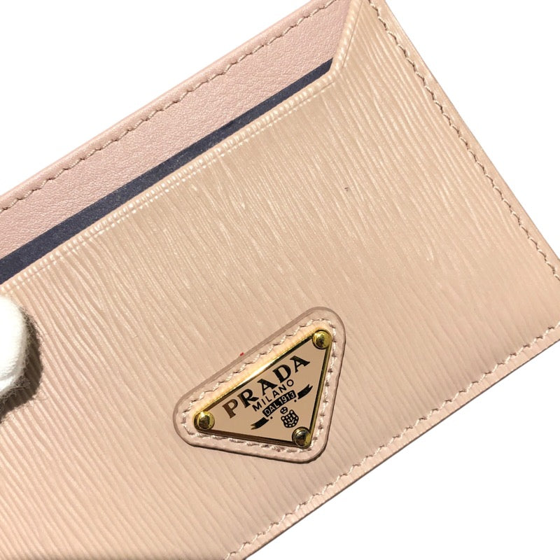 プラダ PRADA カードケース ベージュ レザー レディース カードケース