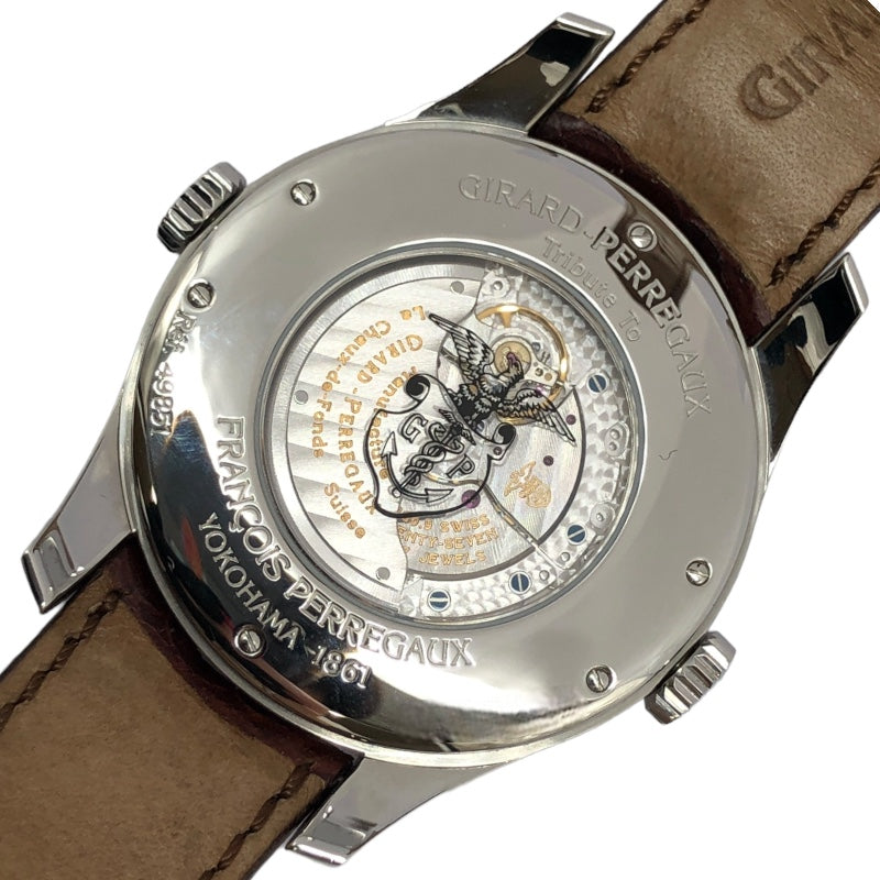 ジラール・ペルゴ GIRARD PERREGAUX WW.TCフランソワぺルゴ 49850-11-171-0 ホワイト SS/革ベルト 自動巻き メンズ 腕時計