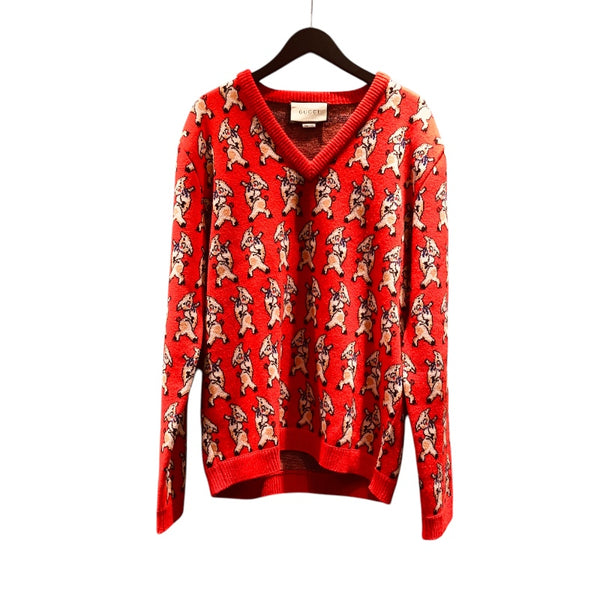 グッチ GUCCI ピッグジャガードニットセーター 545735 ウール メンズ セーター