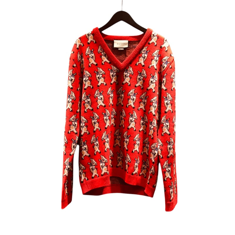 グッチ GUCCI ピッグジャガードニットセーター 545735 ウール メンズ セーター
