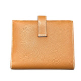 エルメス HERMES ベアンコンパクト B刻印 ゴールド シルバー金具 エプソン ユニセックス 二つ折り財布