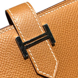 エルメス HERMES ベアンコンパクト B刻印 ゴールド シルバー金具 エプソン ユニセックス 二つ折り財布