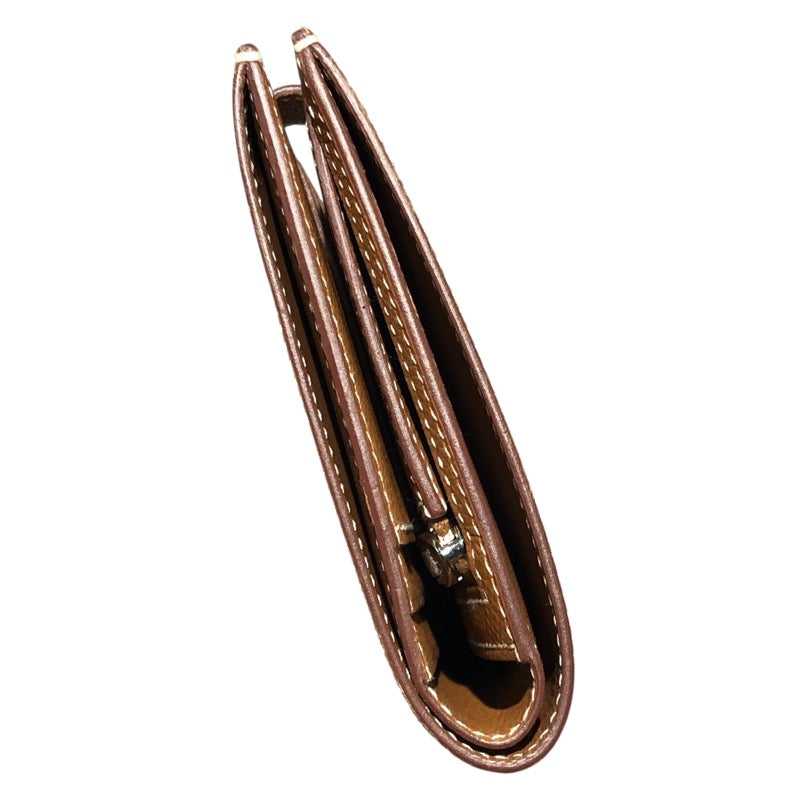 エルメス HERMES ベアンコンパクト B刻印 ゴールド シルバー金具 エプソン ユニセックス 二つ折り財布