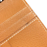 エルメス HERMES ベアンコンパクト B刻印 ゴールド シルバー金具 エプソン ユニセックス 二つ折り財布