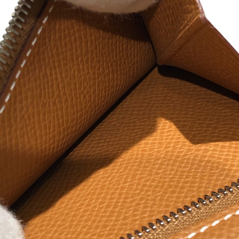エルメス HERMES ベアンコンパクト B刻印 ゴールド シルバー金具 エプソン ユニセックス 二つ折り財布
