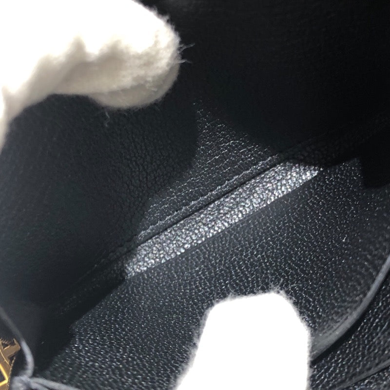 エルメス HERMES ジップアンゴー W刻印 ブラック エバーカラー メンズ コインケース