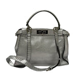 フェンディ FENDI セレリア ピーカブー レギュラー 8BN290 メタリックシルバー カーフレザー レディース ショルダーバッグ
