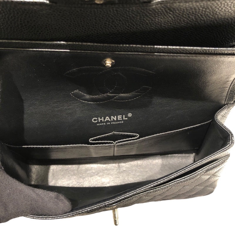 シャネル CHANEL マトラッセ25 A01112 ブラック シルバー金具 キャビアスキン レディース ハンドバッグ