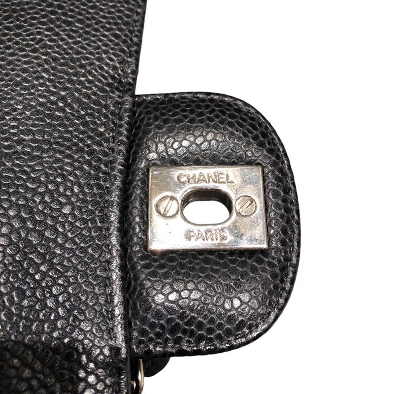 シャネル CHANEL マトラッセ25 A01112 ブラック シルバー金具 キャビアスキン レディース ハンドバッグ