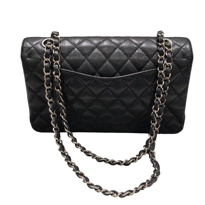 シャネル CHANEL マトラッセ25 A01112 ブラック シルバー金具 キャビアスキン レディース ハンドバッグ