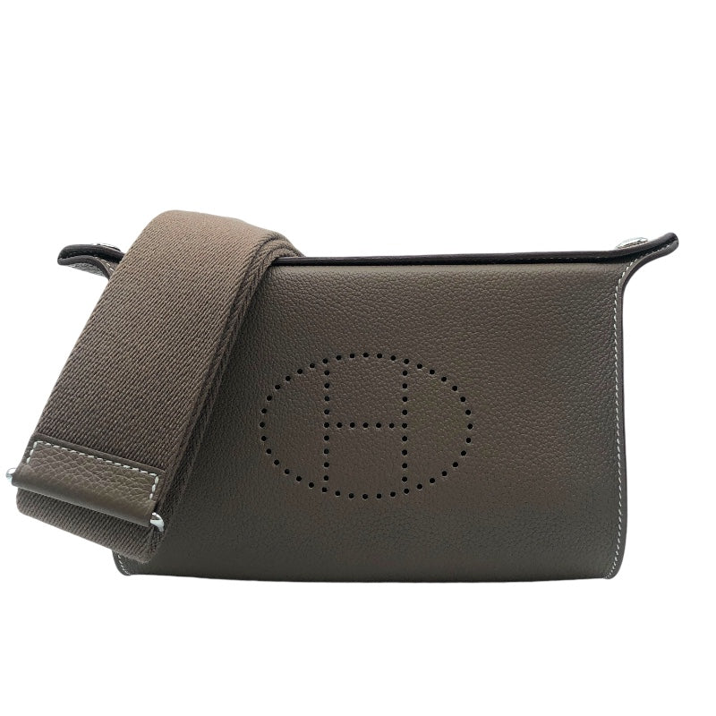 エルメス HERMES ヴィドポッシュ B刻印 エトゥープｘシルバー金具 トゴ レディース ショルダーバッグ【中古】
