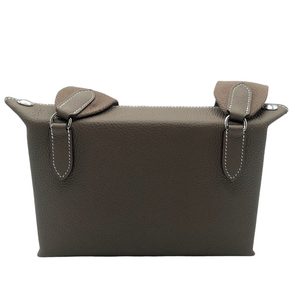 エルメス HERMES ヴィドポッシュ B刻印 エトゥープｘシルバー金具 トゴ レディース ショルダーバッグ【中古】