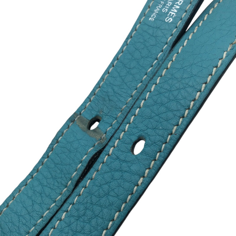 エルメス HERMES アルザン31 T刻 ブルーアトール シルバー金具 トリヨンクレマンス レディース ショルダーバッグ