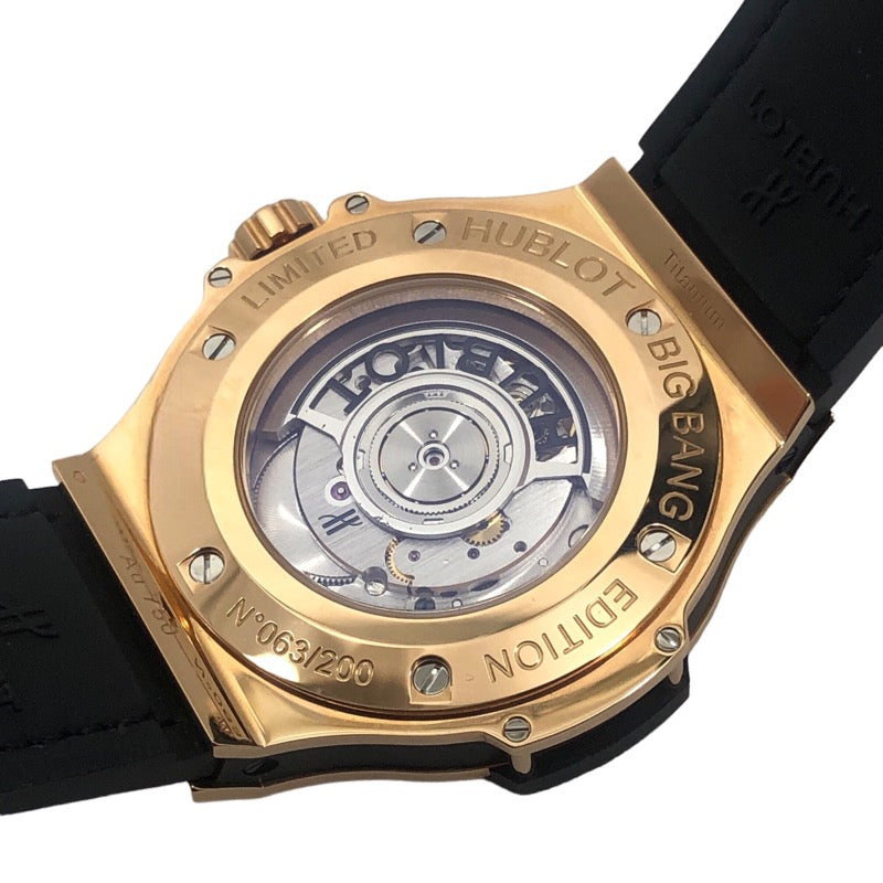 ウブロ HUBLOT ビッグバン　ブロイダリーシュガースカル 343.PS.6599.NR.1201 K18PG 自動巻き ユニセックス 腕時計