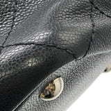 シャネル CHANEL オンザロードトートバッグ A92211 ブラック×シルバー金具 キャビアスキン レディース トートバッグ