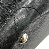 シャネル CHANEL オンザロードトートバッグ A92211 ブラック×シルバー金具 キャビアスキン レディース トートバッグ