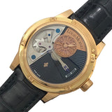 アザーブランド other brand LOUIS MOINET テンポグラフ LM-13.65.51 ブラック/ホワイト K18PG/革ベルト（アリゲーター） 自動巻き メンズ 腕時計